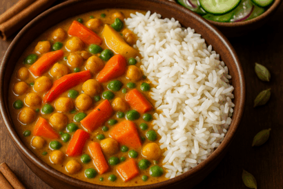 Thumbnail for Sri Lankan-Inspired Vegetable and Chickpea Curry with Cucumber Salad