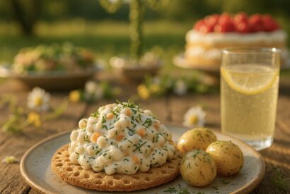 Thumbnail for Swedish Summer Skagen Salad with Dill Potatoes